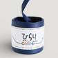 a reel of indigo colour Japanese paper string