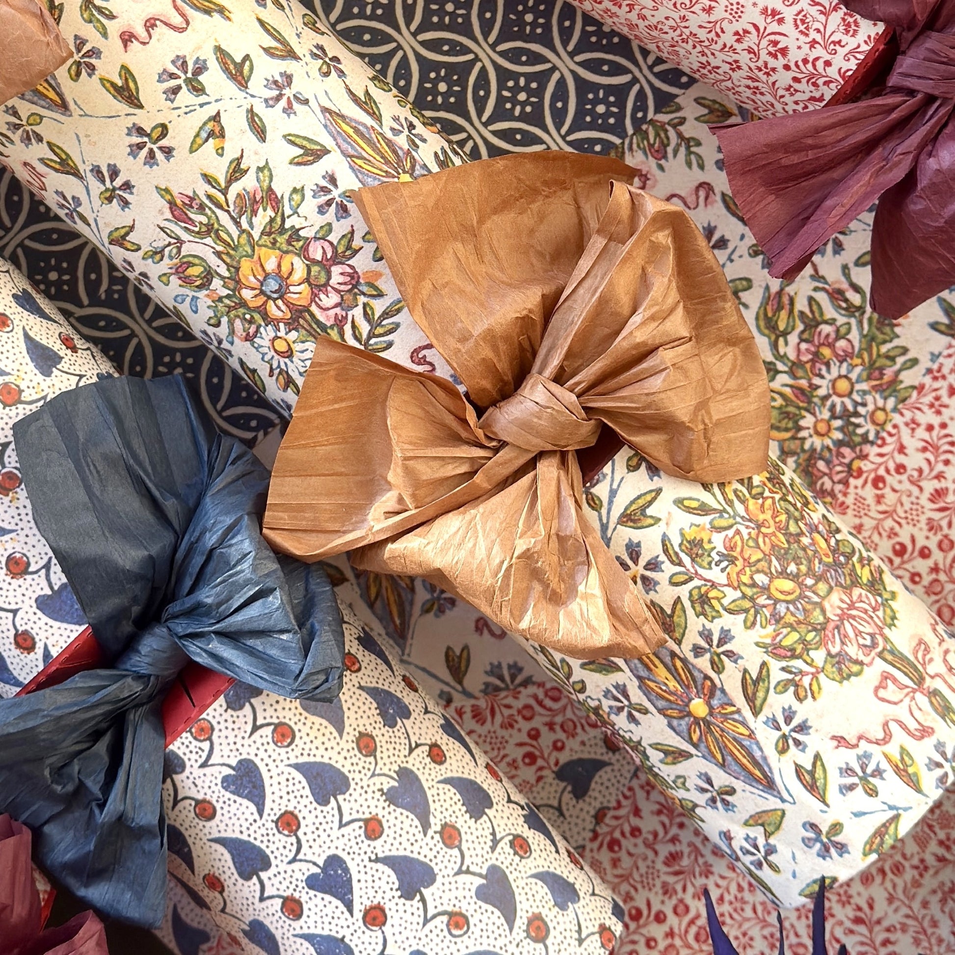 tan coloured Japanese paper string wrapped as a bow