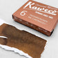 Box of 6 ink cartridges by Kaweco in caramel brown colour