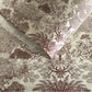 A sheet of Nepalese handprinted Lokta paper with a detailed pattern of trees and flowers in sepia on an ecru base.