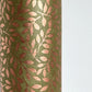 Nepalese handmade decorative lokta paper sheet with a metallic copper willow design screen printed on a dusty moss green lokta paper.