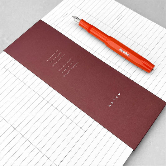 Weekly planner desk pad, ivory sheets with daily lined columns and a space for notes by Notem