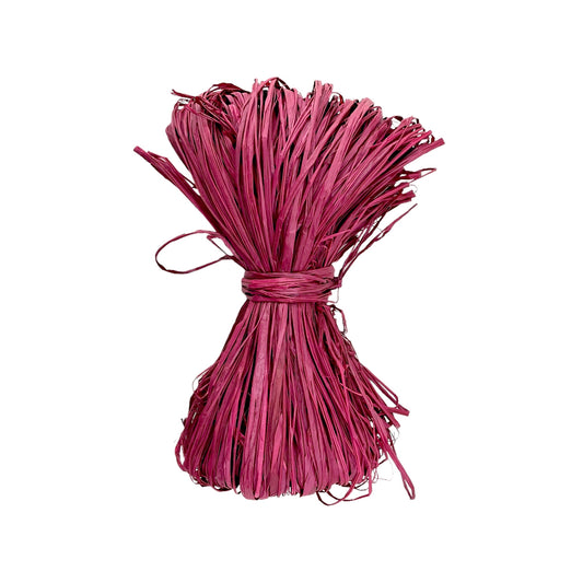Natural raffia in a beetroot red colour by Nutscene