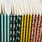 Softcover pocket notebooks by Ola Studio in a range of different patterned covers