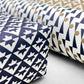 wrapping paper with an abstract star pattern in dark navy and white by Ola Studio