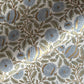 wrapping paper with repeat botanical pattern in blue, gold and green by Paper Mirchi