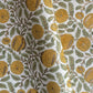 wrapping paper with repeat botanical pattern in yellow, gold and green by Paper Mirchi