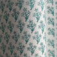 wrapping paper with repeat block print little floral pattern in aqua by Paper Mirchi
