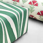 wrapping paper with marbled chevron pattern in green and white by Paper Mirchi