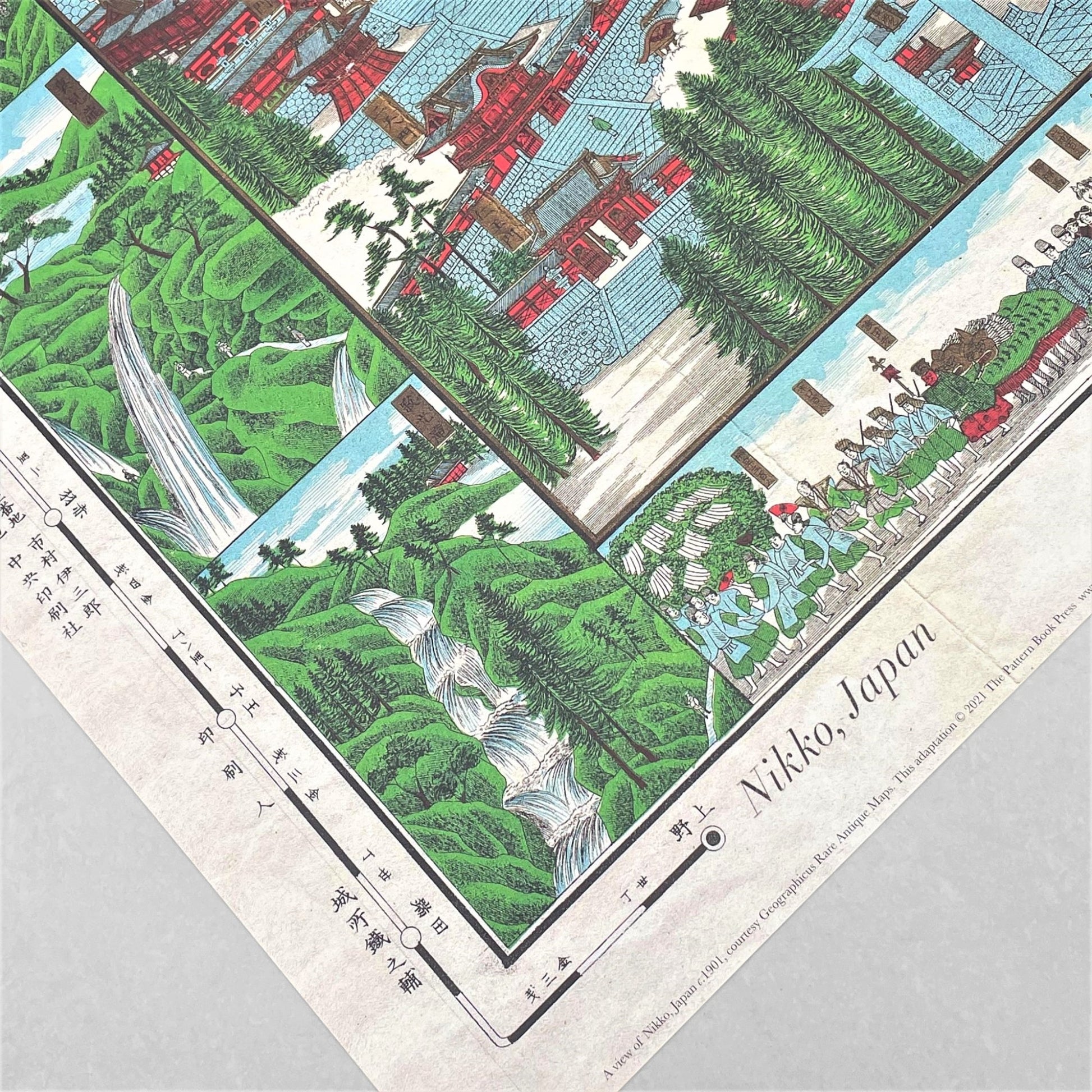 poster wrapping paper with view of nikko, japan by The Pattern Book
