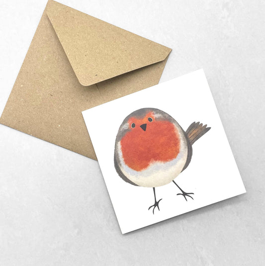 small greetings card with an illustration of robin, by Ruth Thorp Studio
