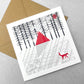 A pack of 4 cards with different designs inspired by snowfall, by Ruth Thorp Studio. A fox in the snow