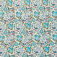 Italian patterned wrapping paper "Carta Varese" by Grafiche Tassotti.  Pattern of peacocks, flowers and foliage in tones of blue, aqua, green and red