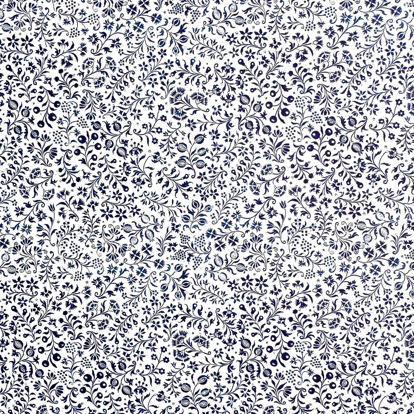floral florentine italian wrapping paper with a micro floral repeat pattern on white background