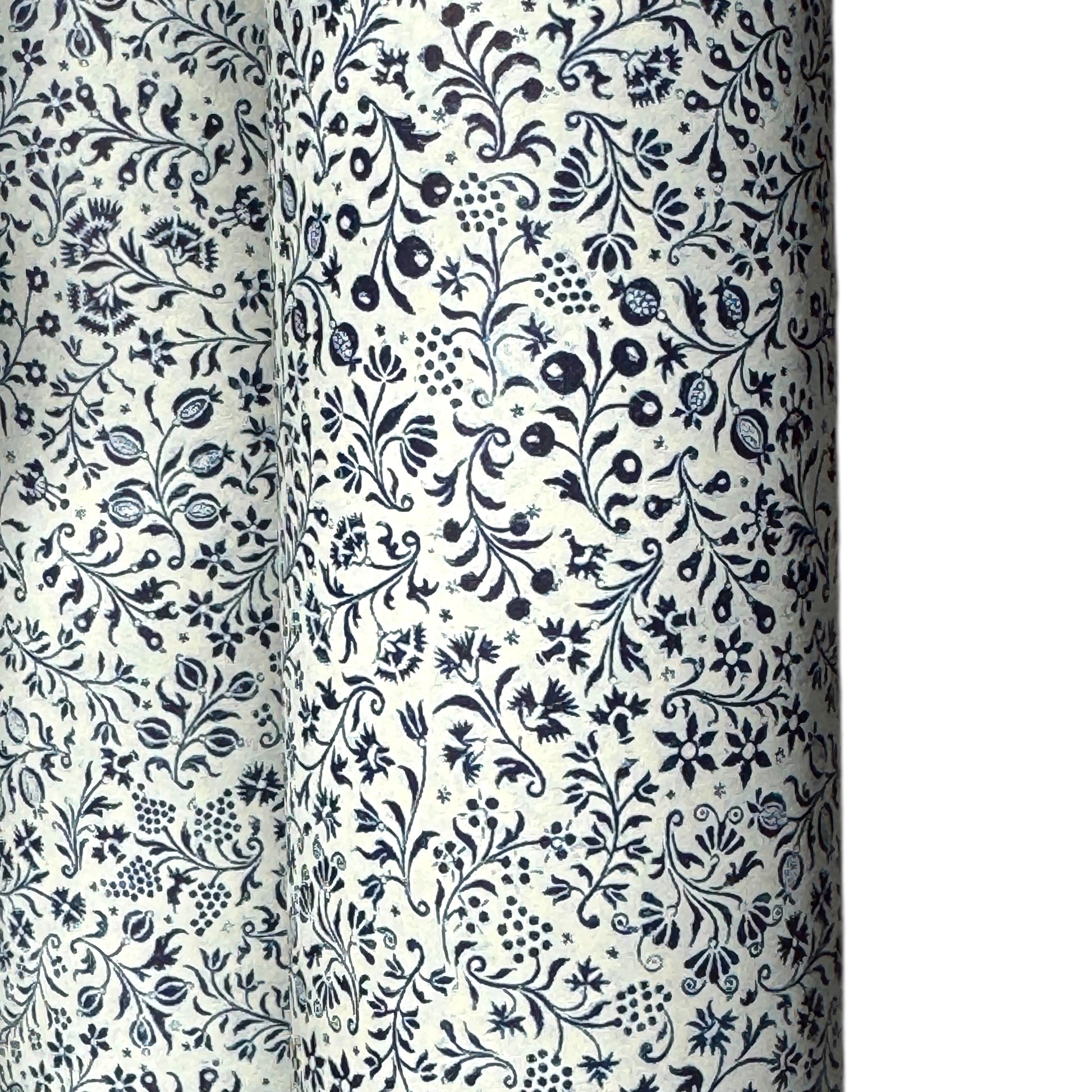 floral florentine italian wrapping paper with a micro floral repeat pattern on white background