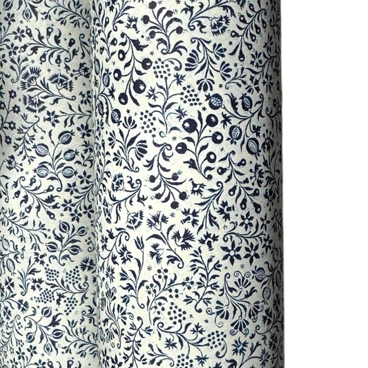 floral florentine italian wrapping paper with a micro floral repeat pattern on white background