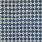 vintage katazome stencil dyed paper. azure blue paper with cream flower motifs. 