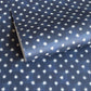 chequered navy blue with cream stars patterned wrapping paper 