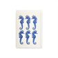 small greetings card of six blue seahorses, by Archivist Gallery
