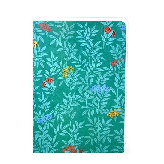greetings card with a teal backdrop and repeat bamboo pattern by Ezen Design