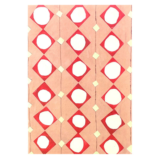 greetings card with an abstract pink and white pattern by Hadley Paper Goods