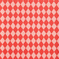 wrapping paper with large diamond repeat pattern in red and pink by Heather Evelyn