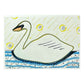 greetings card of a drawing of a swan on the water by John Austin Publishing