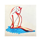 greetings card of a sketch of an orange cat on a blue floor by John Austin Publishing