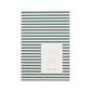 Pocket size notebook with a narrow dark green and white stripe softcover.