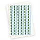 greetings card with abstract circle pattern in green and blue by Ola Studio