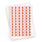 greetings card with abstract circle pattern in pink and orange by Ola studio
