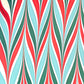 wrapping paper with marbled chevron pattern in red, green and aqua by Paper Mirchi