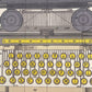 greetings card with drawing of a vintage typewriter, close-up